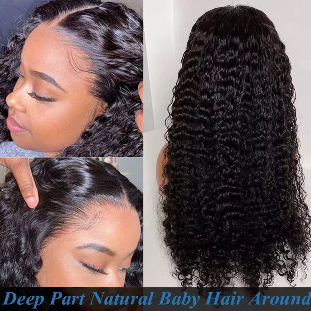 Human Hair Wigs 13X4 Deep Wave Frontal Wig Lace Wig 13X6 Human Hair 200 Density Human Hair Wig Curly Lace Front Human Hair Wig